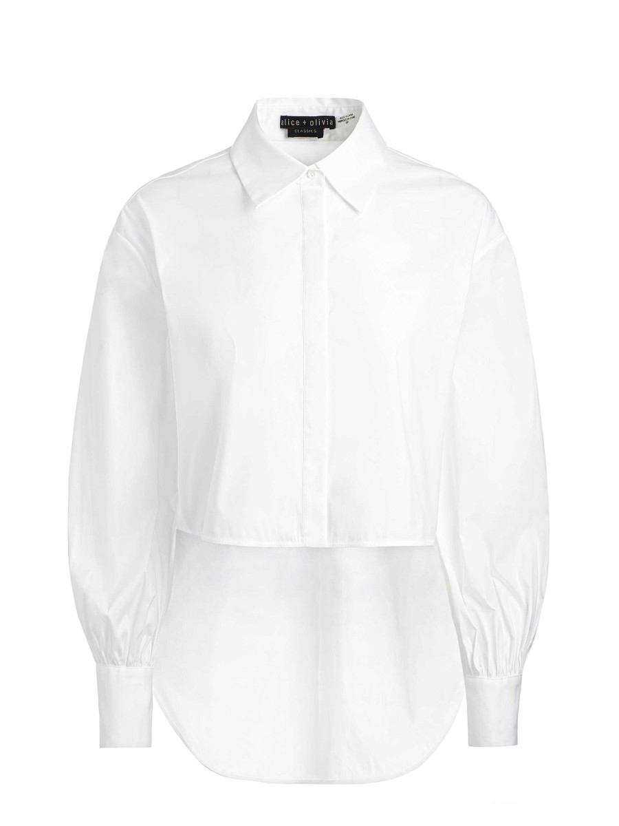 Alice and Olivia Finely High-Low Blouse | Tops