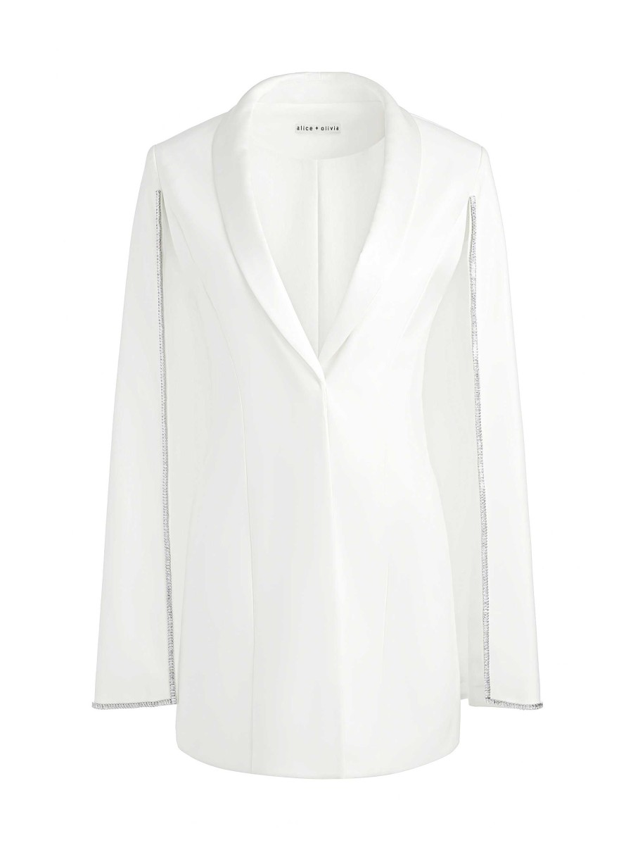 Alice and Olivia Esther Embellished Cape Blazer Dress | Dresses