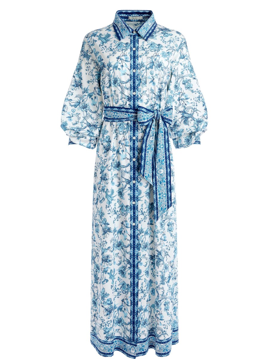 Alice and Olivia Tanika Button Down Maxi Dress | Dresses