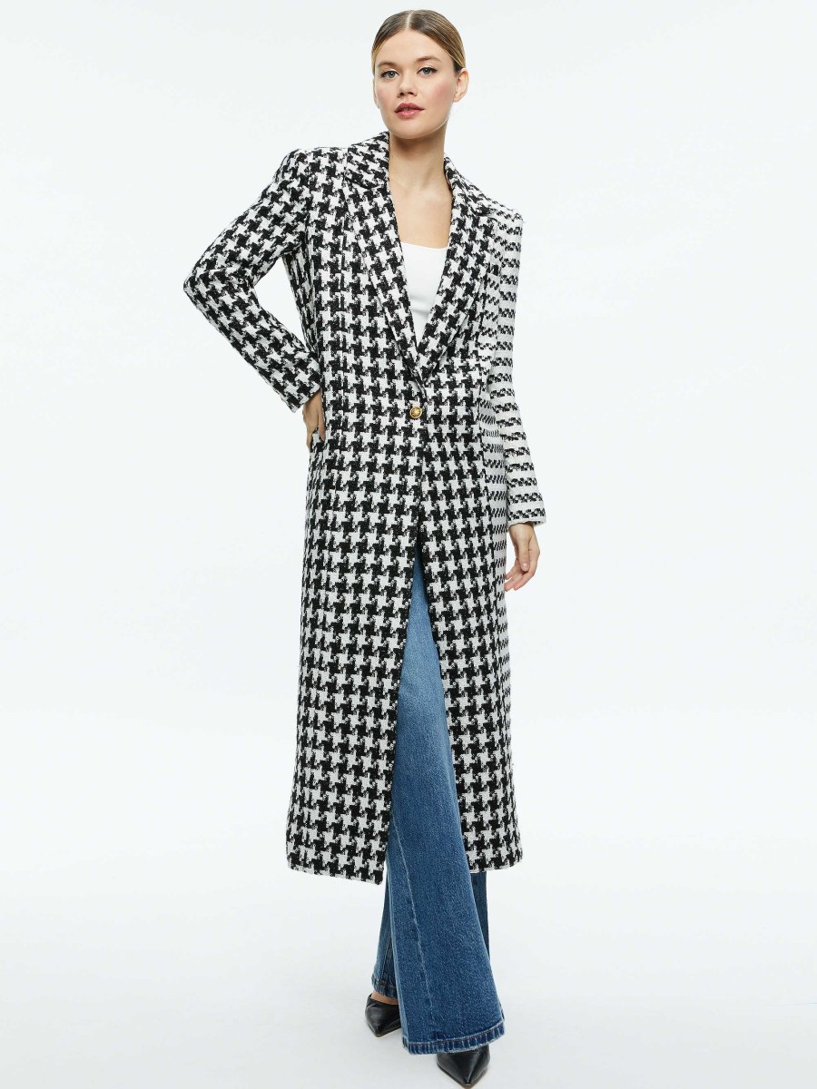 Alice and Olivia Colley Long Tweed Coat | Jackets + Coats