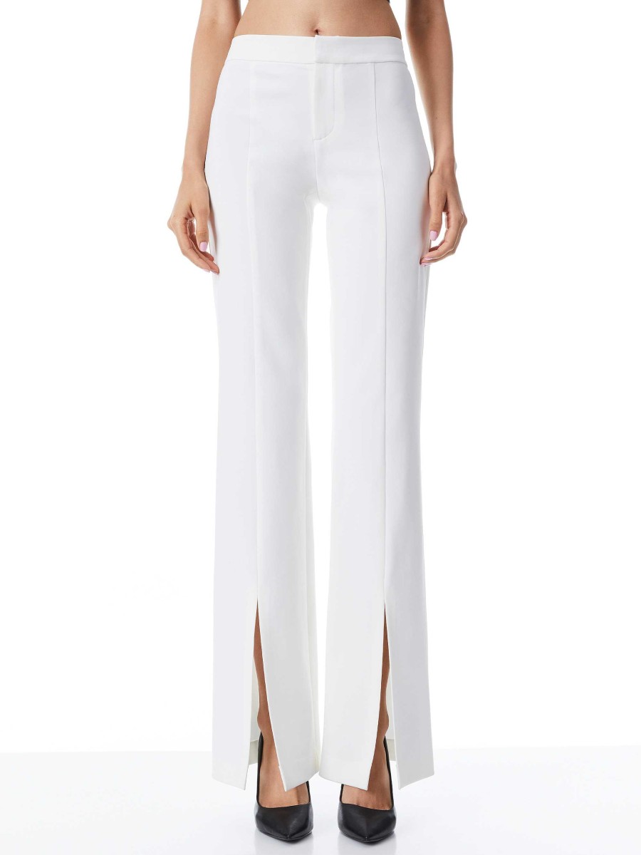 Alice and Olivia Walker Slim Front Slit Pants | Pants