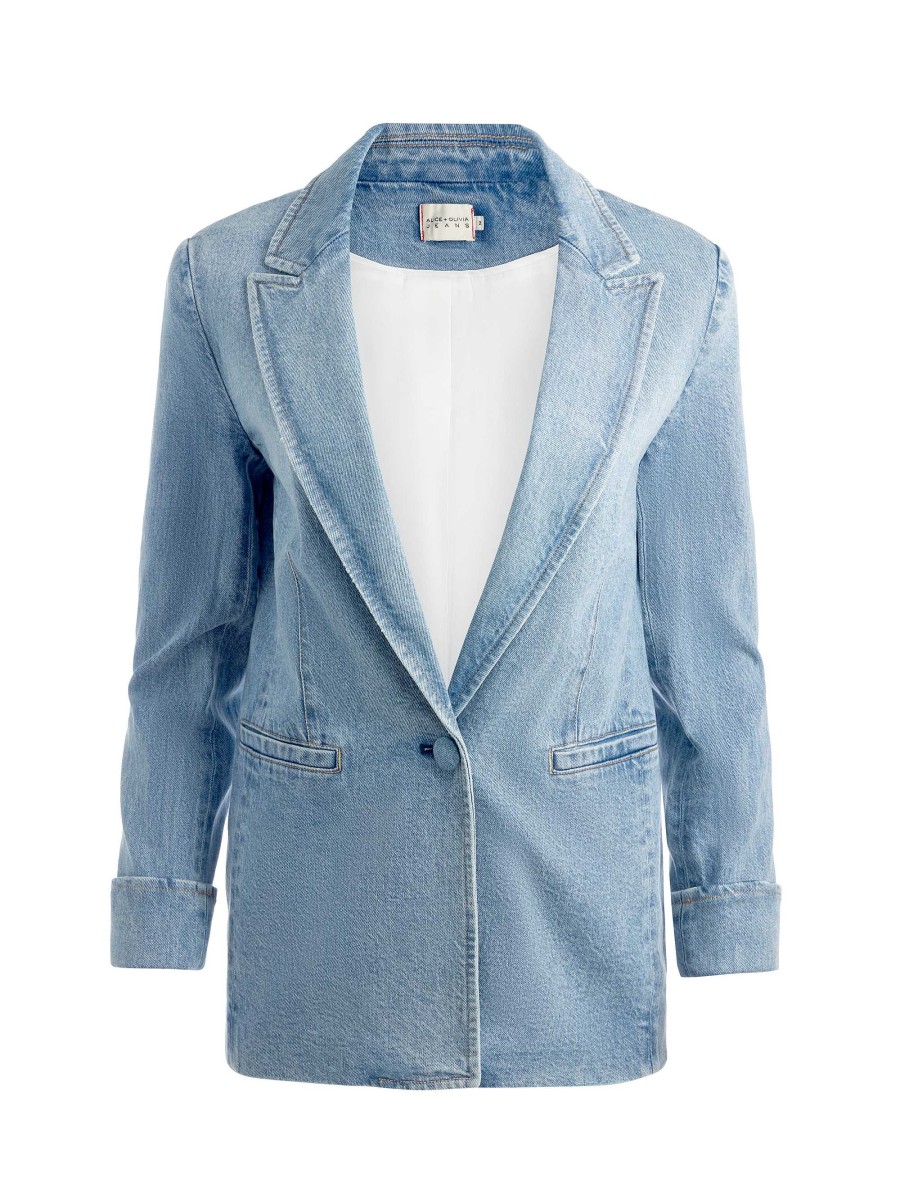 Alice and Olivia Justine Rolled Cuff Blazer | Jackets + Coats