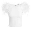 Alice and Olivia Tamica Feather Detail Top | Tops