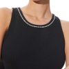 Alice and Olivia Allen Embellished Neck Ribbed Tank | Tops