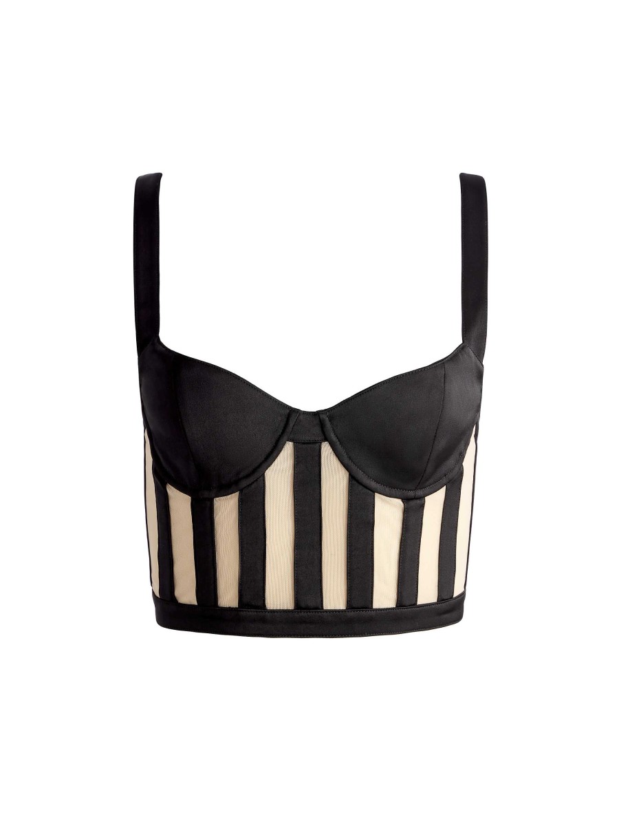 Alice and Olivia Helene Striped Bustier Top | Tops