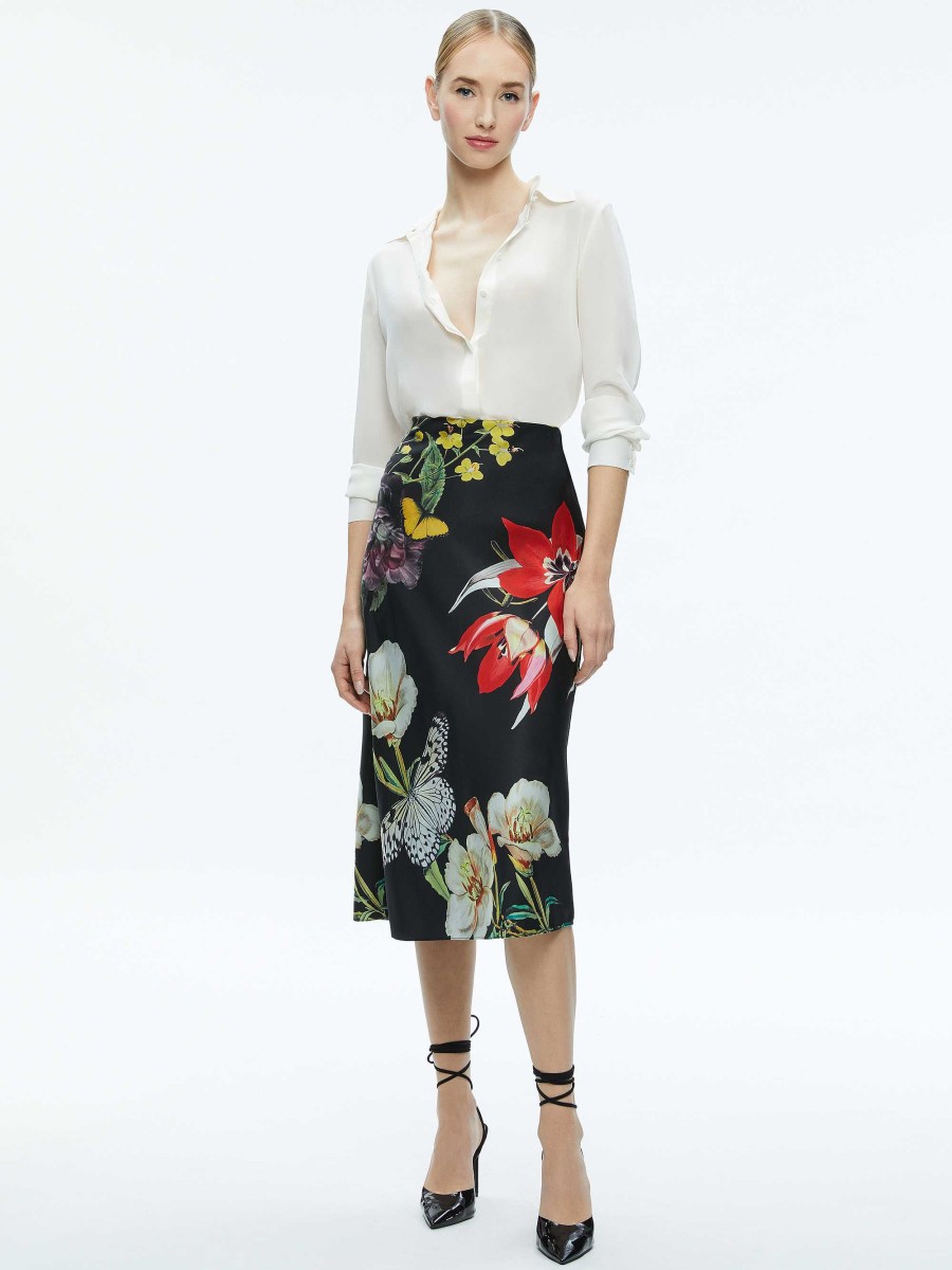 Alice and Olivia Maeve Midi Slip Skirt | Skirts