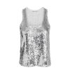 Alice and Olivia Avril Sequin Boxy Tank | Tops