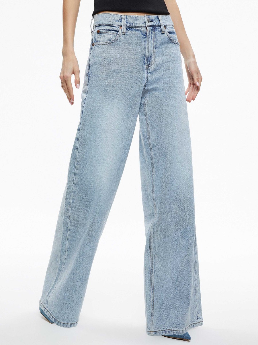 Alice and Olivia Trish Mid Rise Baggy Jean | Pants