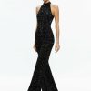 Alice and Olivia Cataline Sequin High Neck Wide Leg Jumpsuit | Jumpsuits