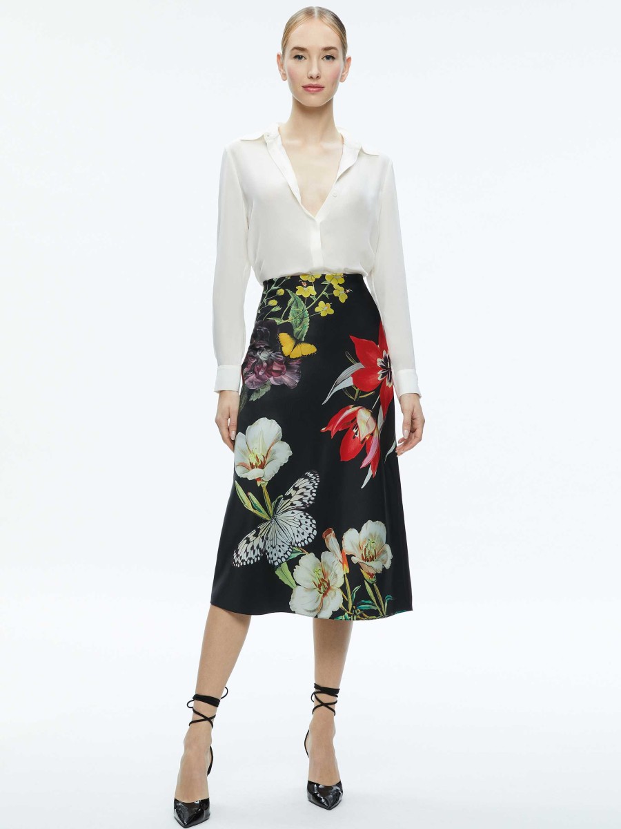 Alice and Olivia Maeve Midi Slip Skirt | Skirts