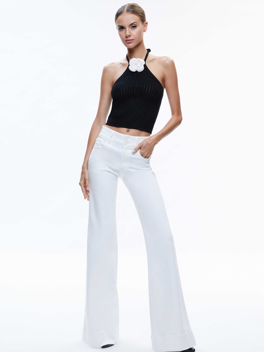 Alice and Olivia Bessie Halter Top | Tops