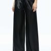 Alice and Olivia Anders Vegan Leather Low Rise Pant | Pants