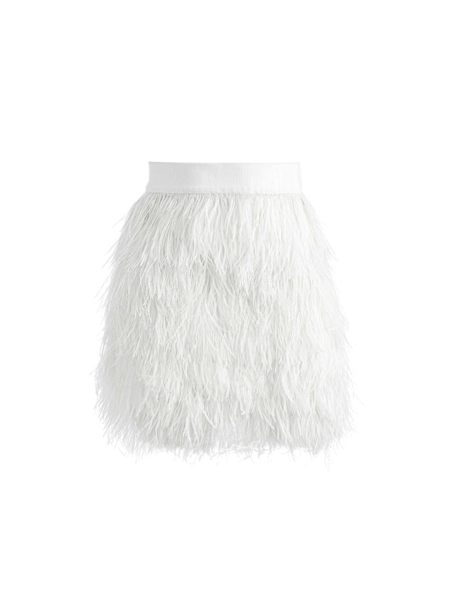 Alice and Olivia Cina Feather Mini Skirt | Skirts