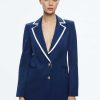 Alice and Olivia Breann Long Fitted Two Button Blazer | Jackets + Coats