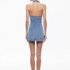 Alice and Olivia Kendall Denim Halter Mini Dres | Dresses