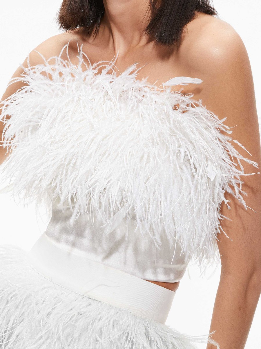 Alice and Olivia Ceresi Feather Top | Tops