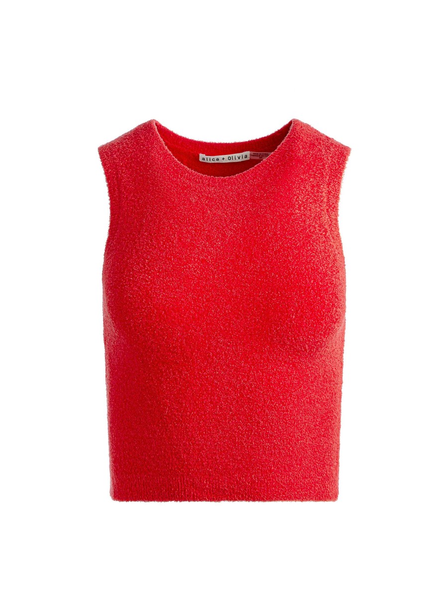 Alice and Olivia Amity Sleeveless Cropped Tank | Tops