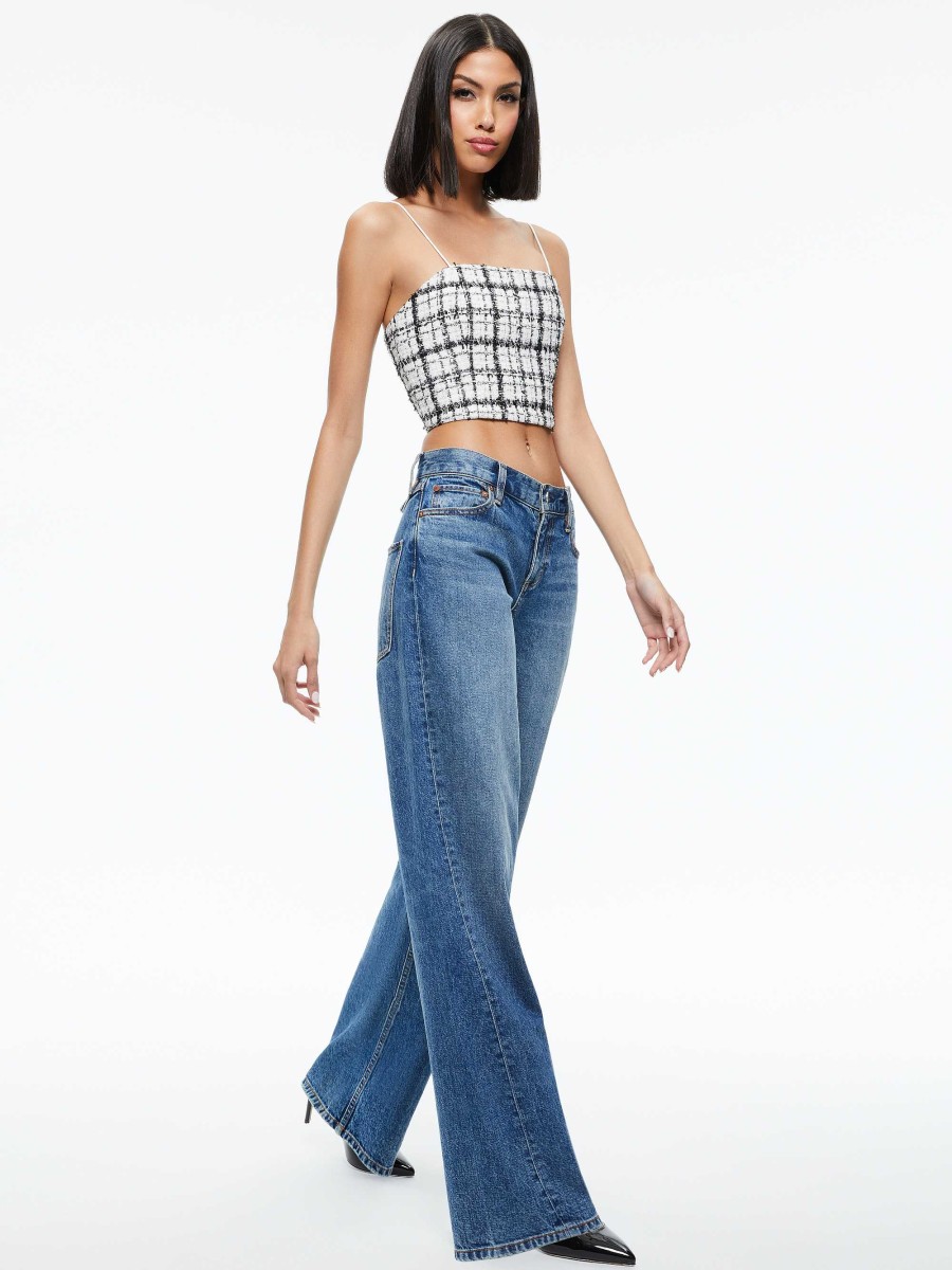 Alice and Olivia Ceresi Tweed Crop Top | Tops