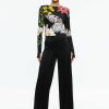 Alice and Olivia Delaina Long Sleeve Crop Top | Tops