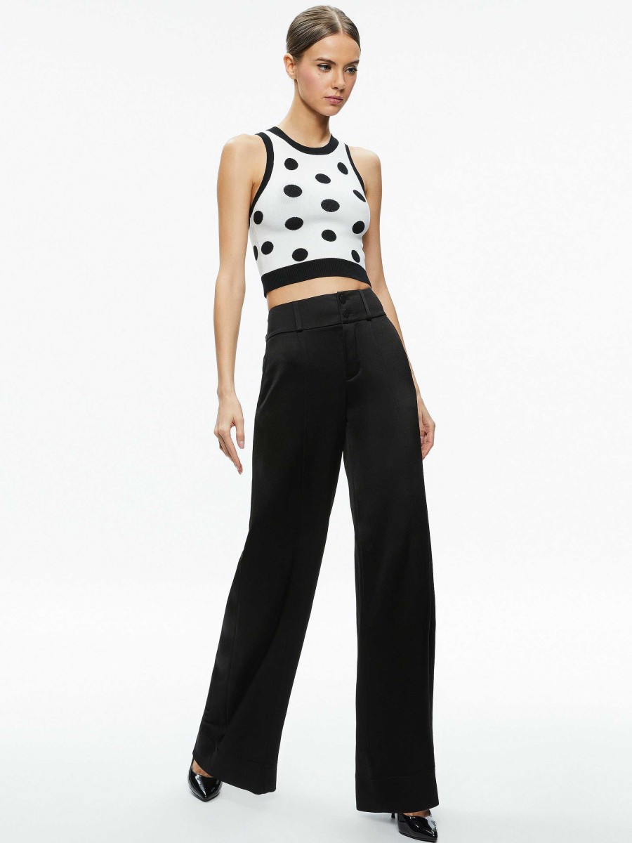 Alice and Olivia Rydel Cropped Tank + Tomasa High Rise Pant | Matching Sets