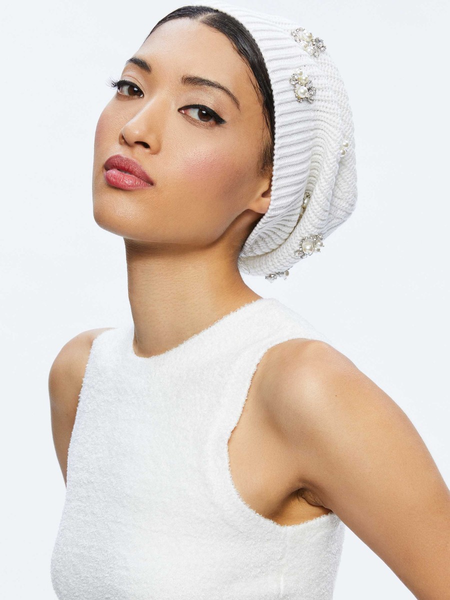 Alice and Olivia Chira Slouchy Embellished Hat | Accessories