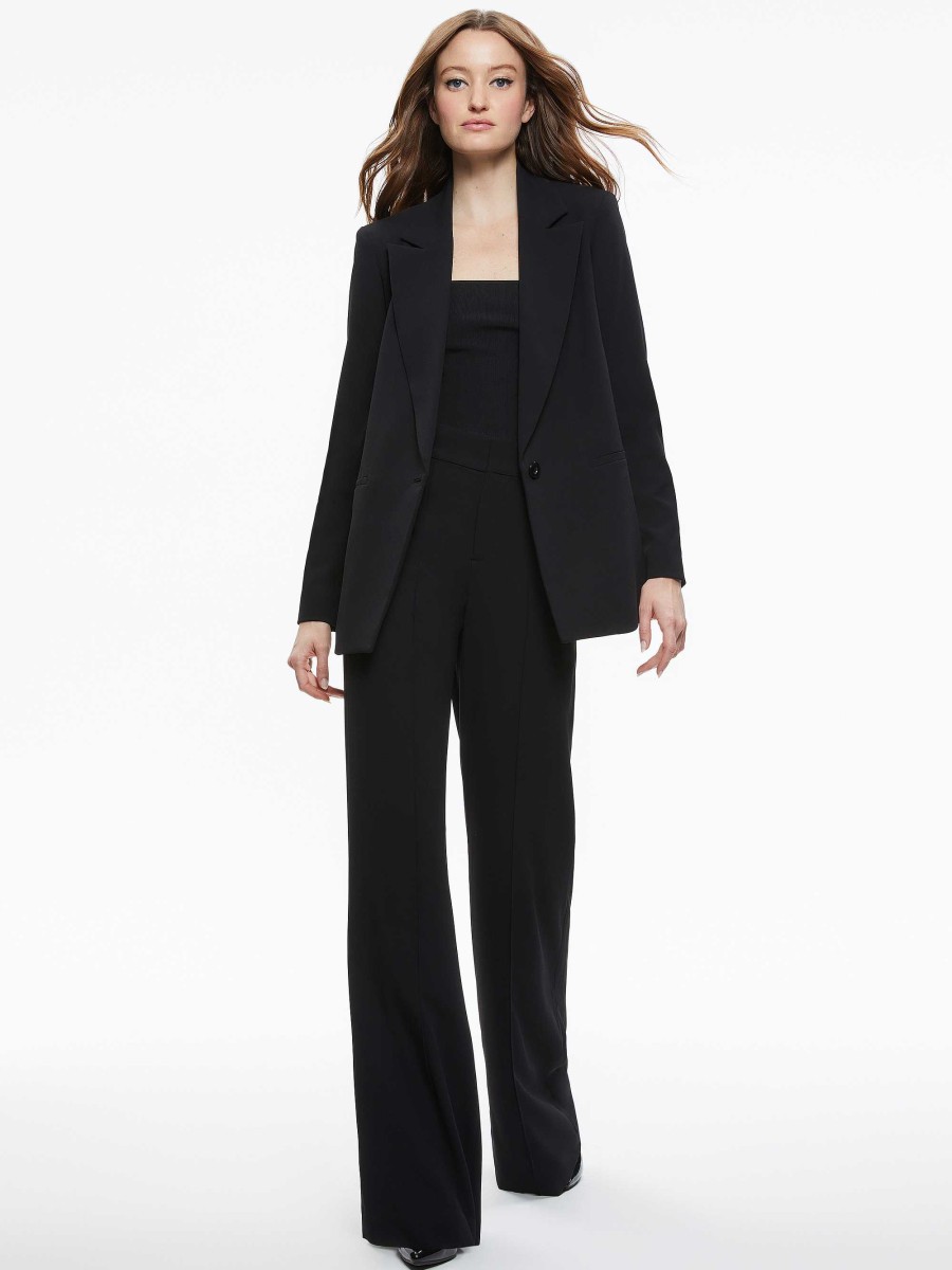 Alice and Olivia Denny Notch Collar Boyfriend Blazer | Jackets + Coats