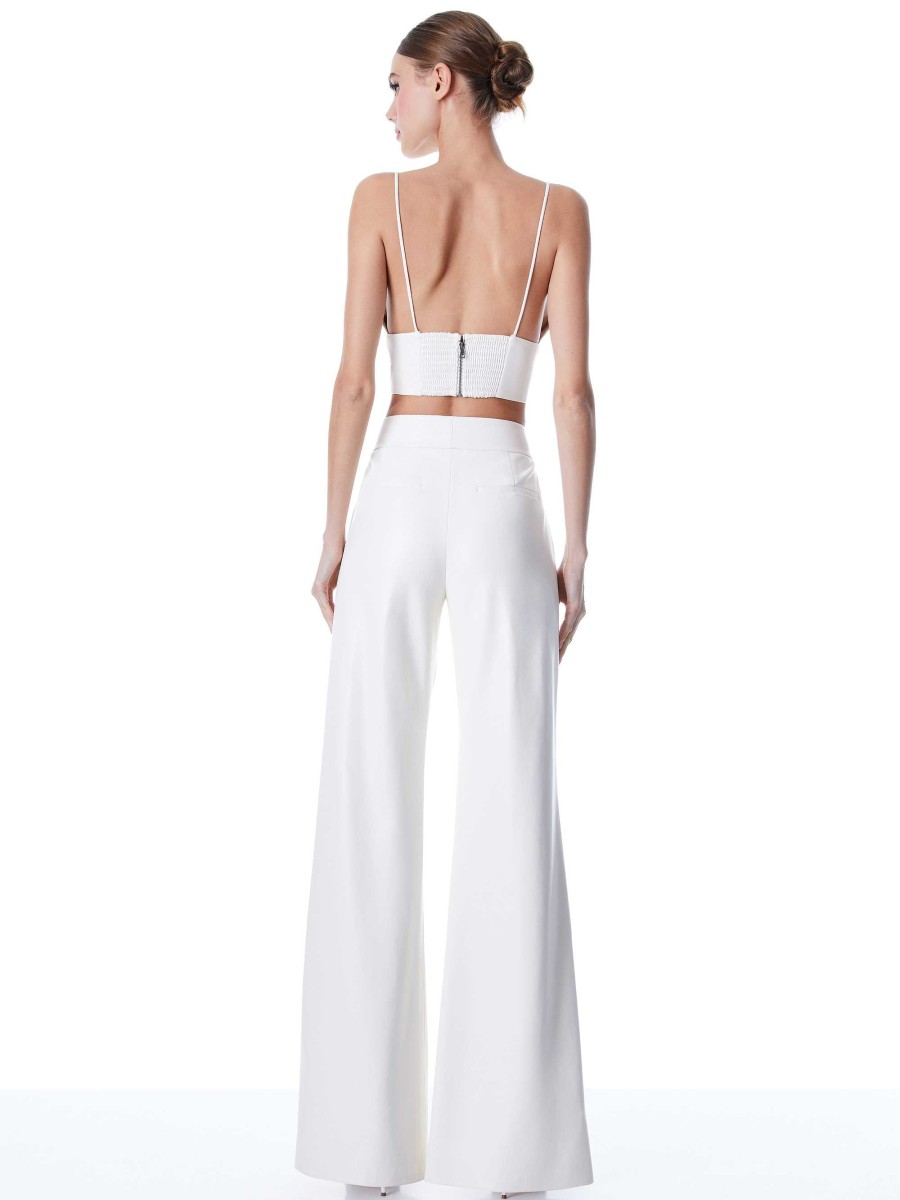 Alice and Olivia Dylan Vegan Leather Wide Leg Pant | Pants