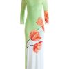 Alice and Olivia Delora Open Back Crew Neck Maxi Dress | Dresses