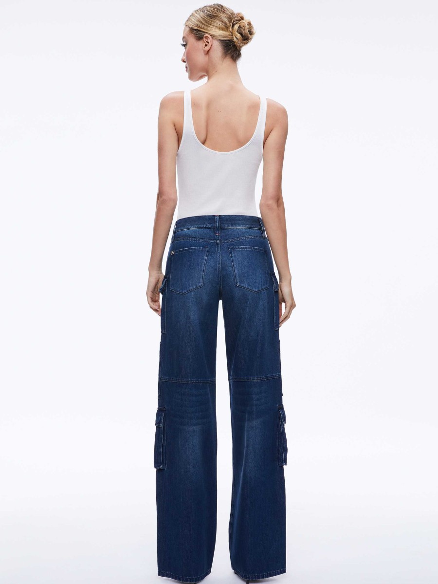 Alice and Olivia Cay Baggy Cargo Jeans | Pants