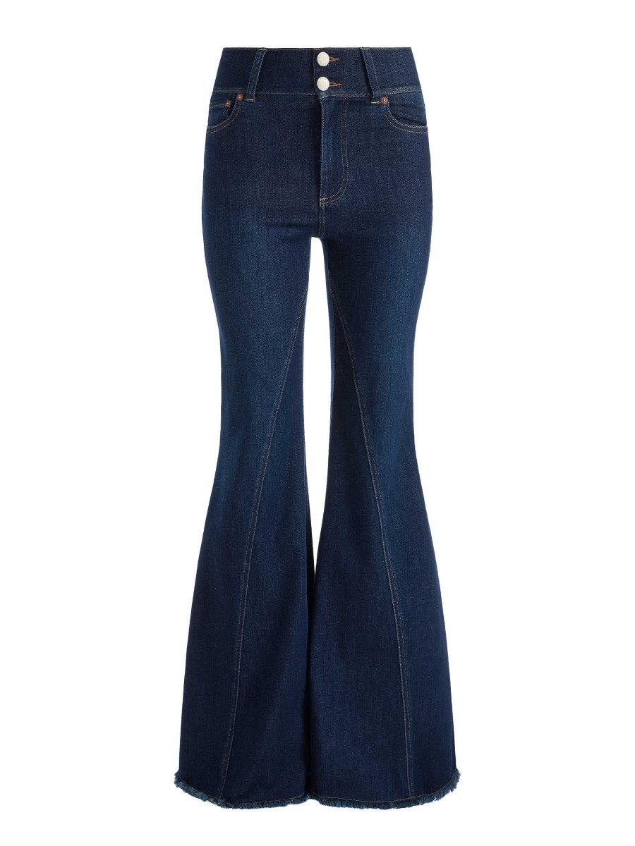 Alice and Olivia Beautiful Seamed Wide Leg Jean | Pants