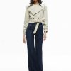 Alice and Olivia Hayley Cropped Trench Coat With Belt | Jackets + Coats