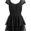 Alice and Olivia Gracie Ruffle Romper | Jumpsuits