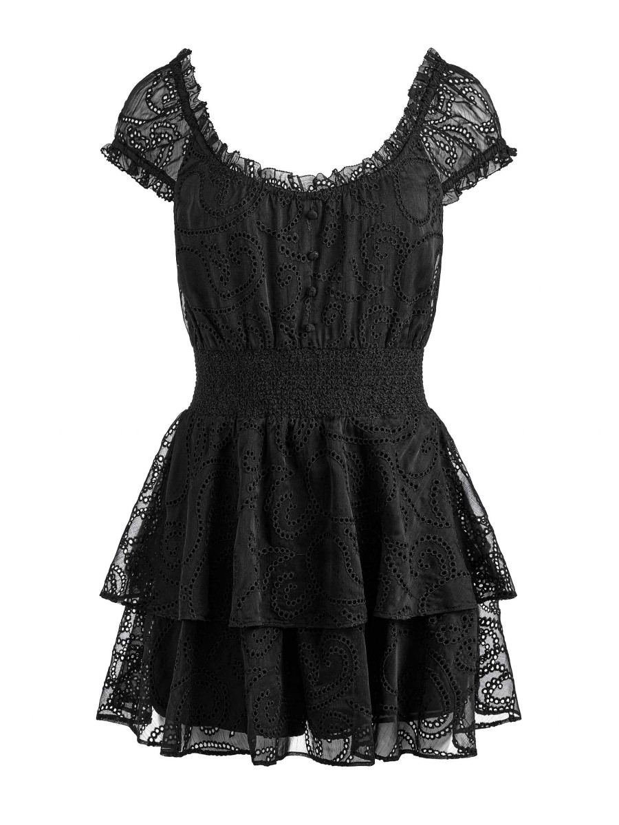 Alice and Olivia Gracie Ruffle Romper | Jumpsuits