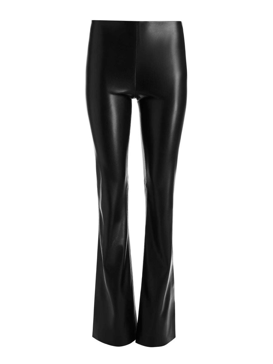 Alice and Olivia Tina Vegan Leather Split Hem Pant | Pants