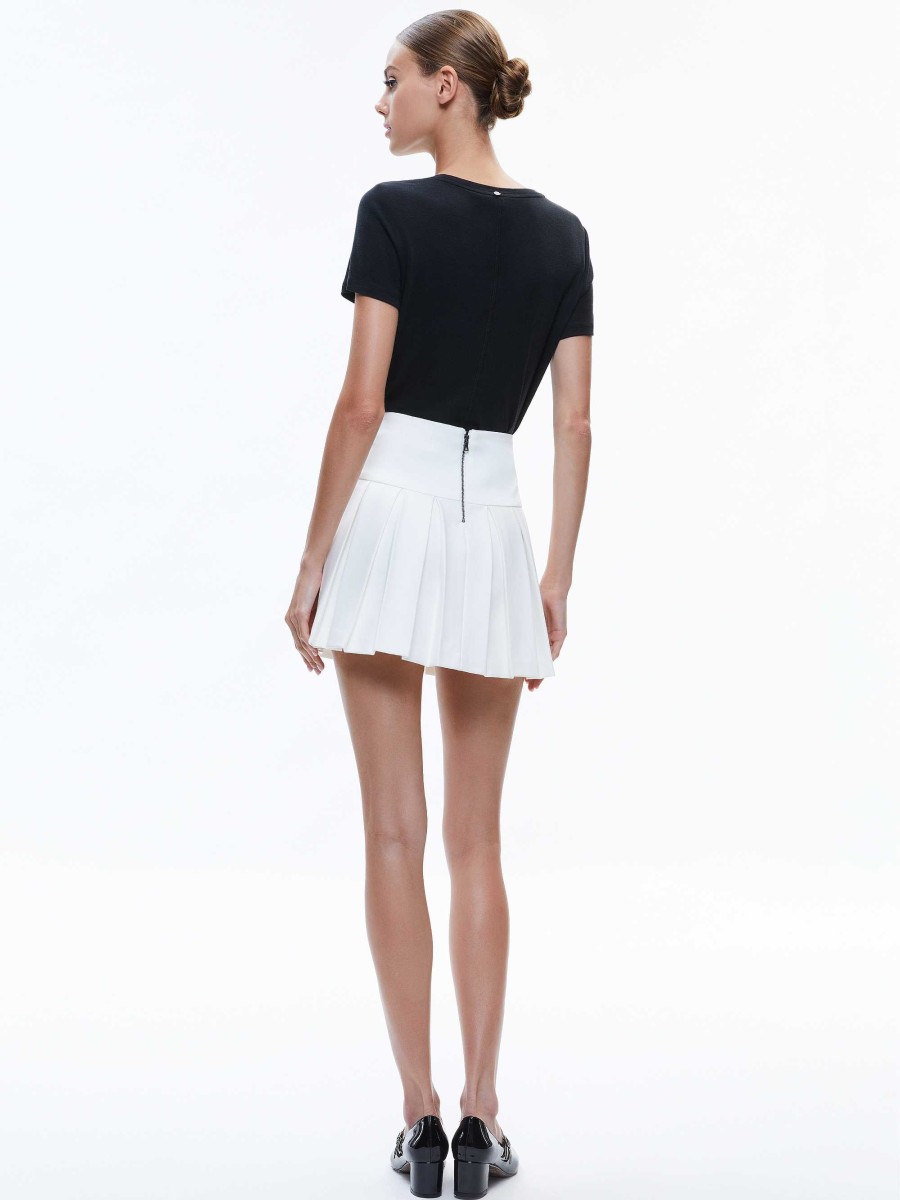 Alice and Olivia Emilie Box Pleat Mini Skirt | Skirts