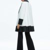 Alice and Olivia Paola Swing Coat With Border Detail | Jackets + Coats