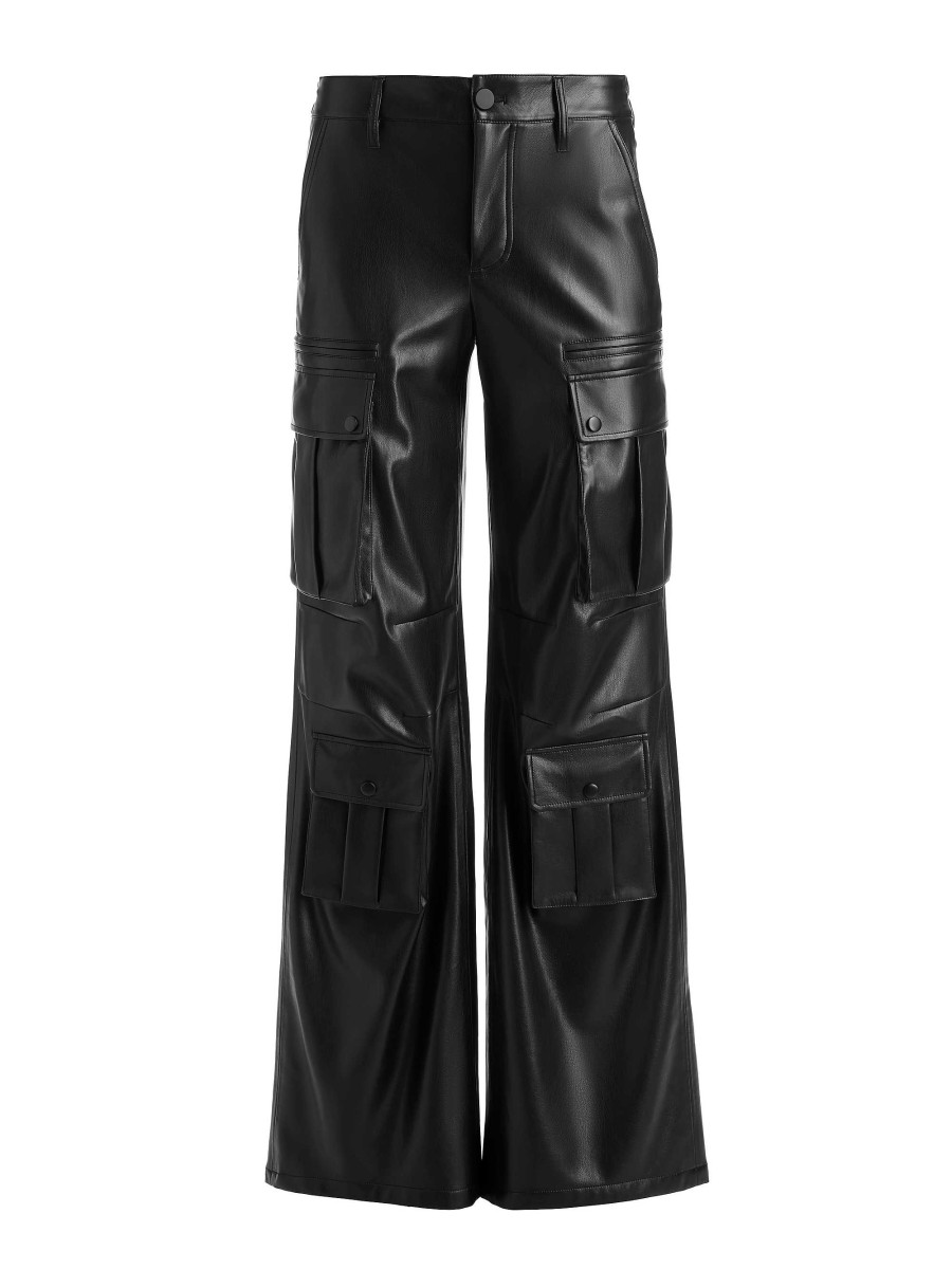 Alice and Olivia Joette Vegan Leather Cargo Pant | Pants