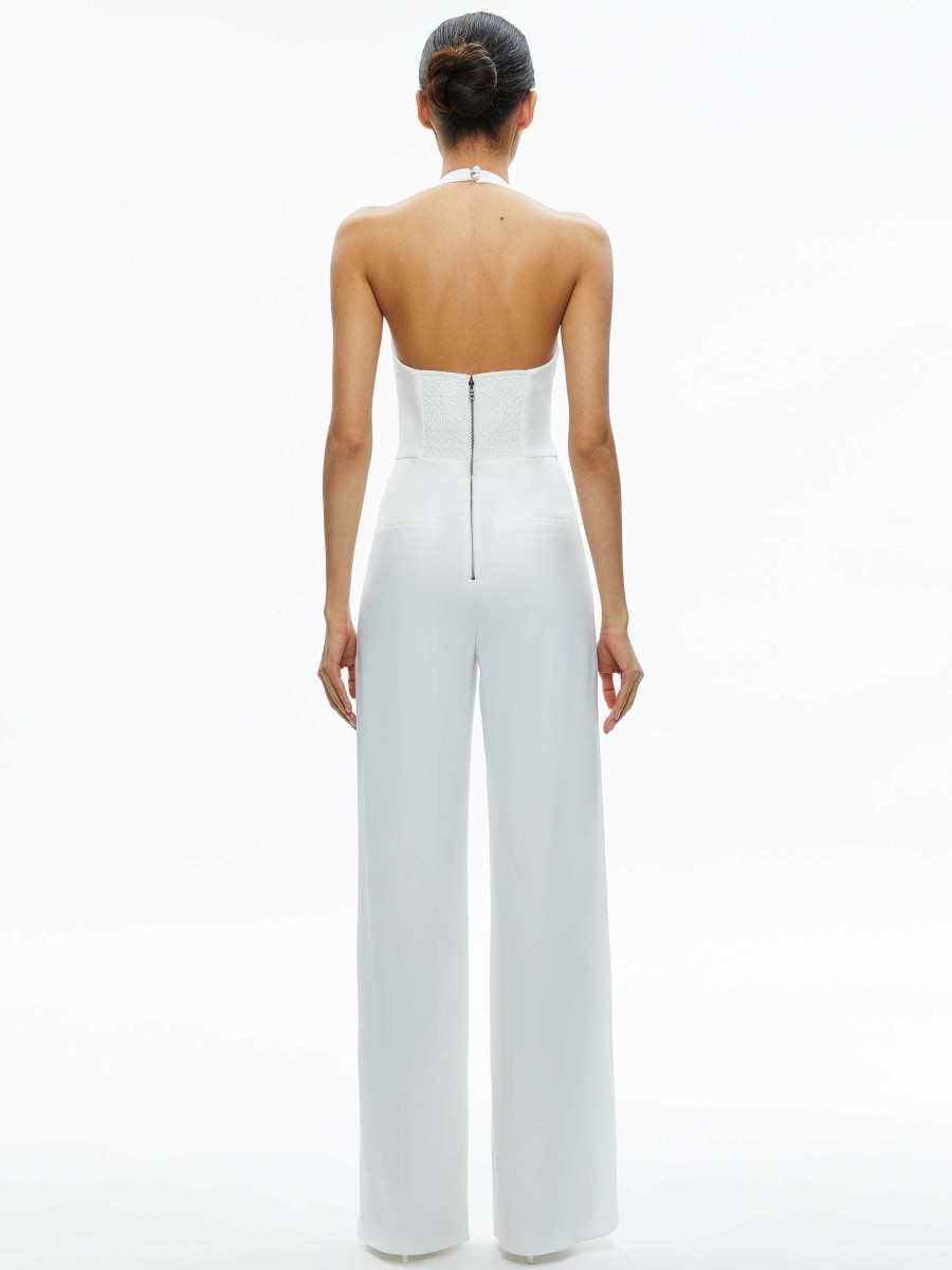 Alice and Olivia Robin Halterneck Vest Jumpsuit | Jumpsuits