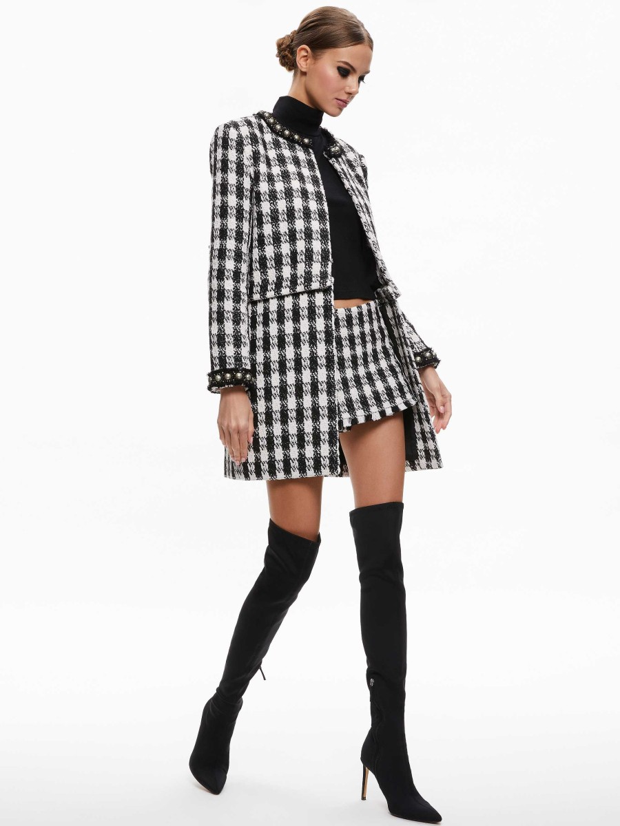 Alice and Olivia Deon Two-Fer Tweed Jacket | Jackets + Coats