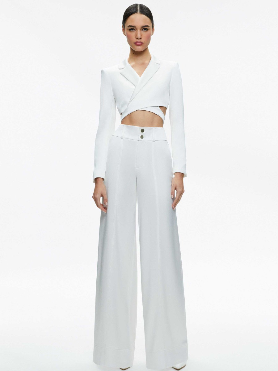 Alice and Olivia Mame High Rise Wide Leg Pant | Pants