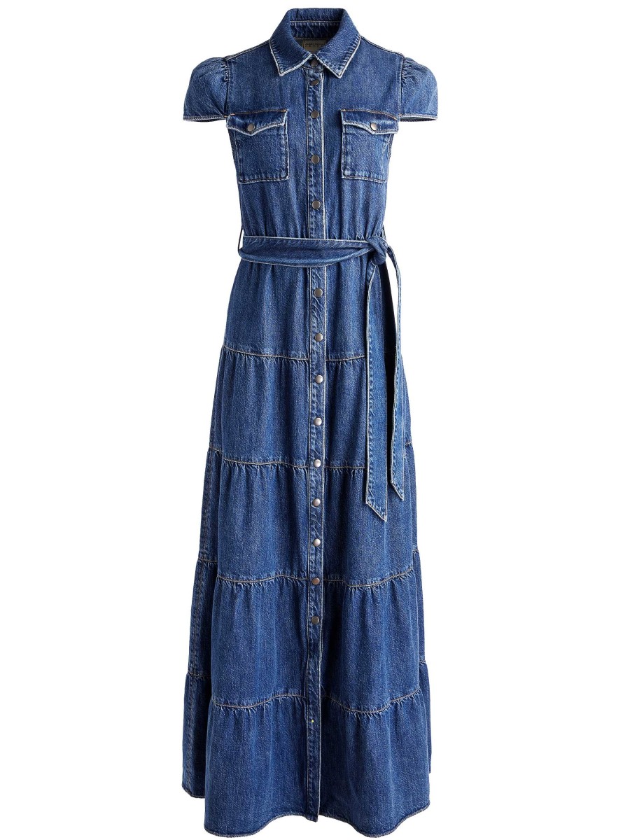 Alice and Olivia Miranda Maxi Denim Dress | Dresses