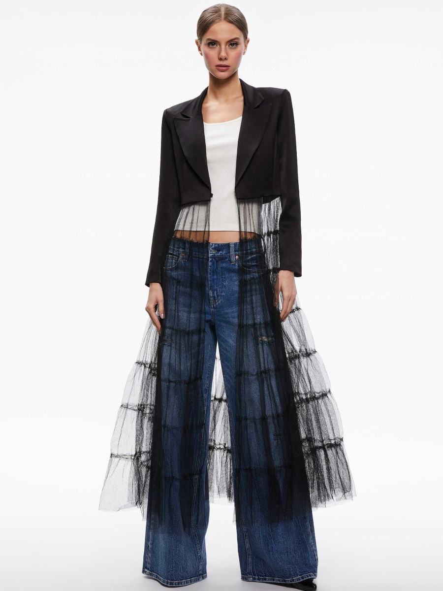 Alice and Olivia Everly Tulle Blazer | Jackets + Coats