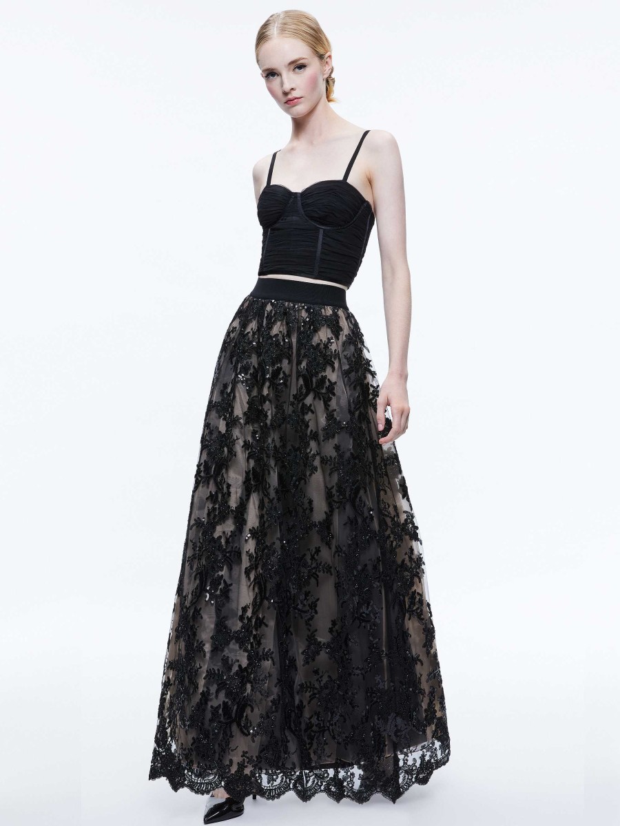 Alice and Olivia Tina Embellished Gown Skirt | Skirts