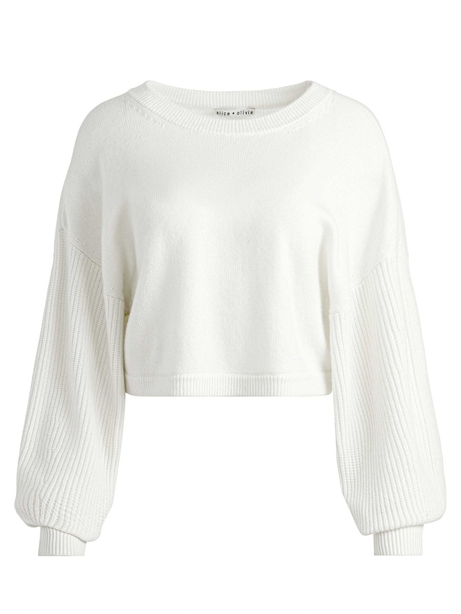 Alice and Olivia Posey Crewneck Sweater | Sweaters