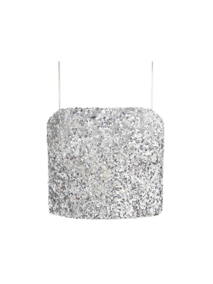 Alice and Olivia Ceresi Sequin Bandeau Crop Top + Maeve Sequin Slip Skirt | Matching Sets