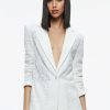 Alice and Olivia Judith Sheer Lace Shawl Collar Blazer | Jackets + Coats