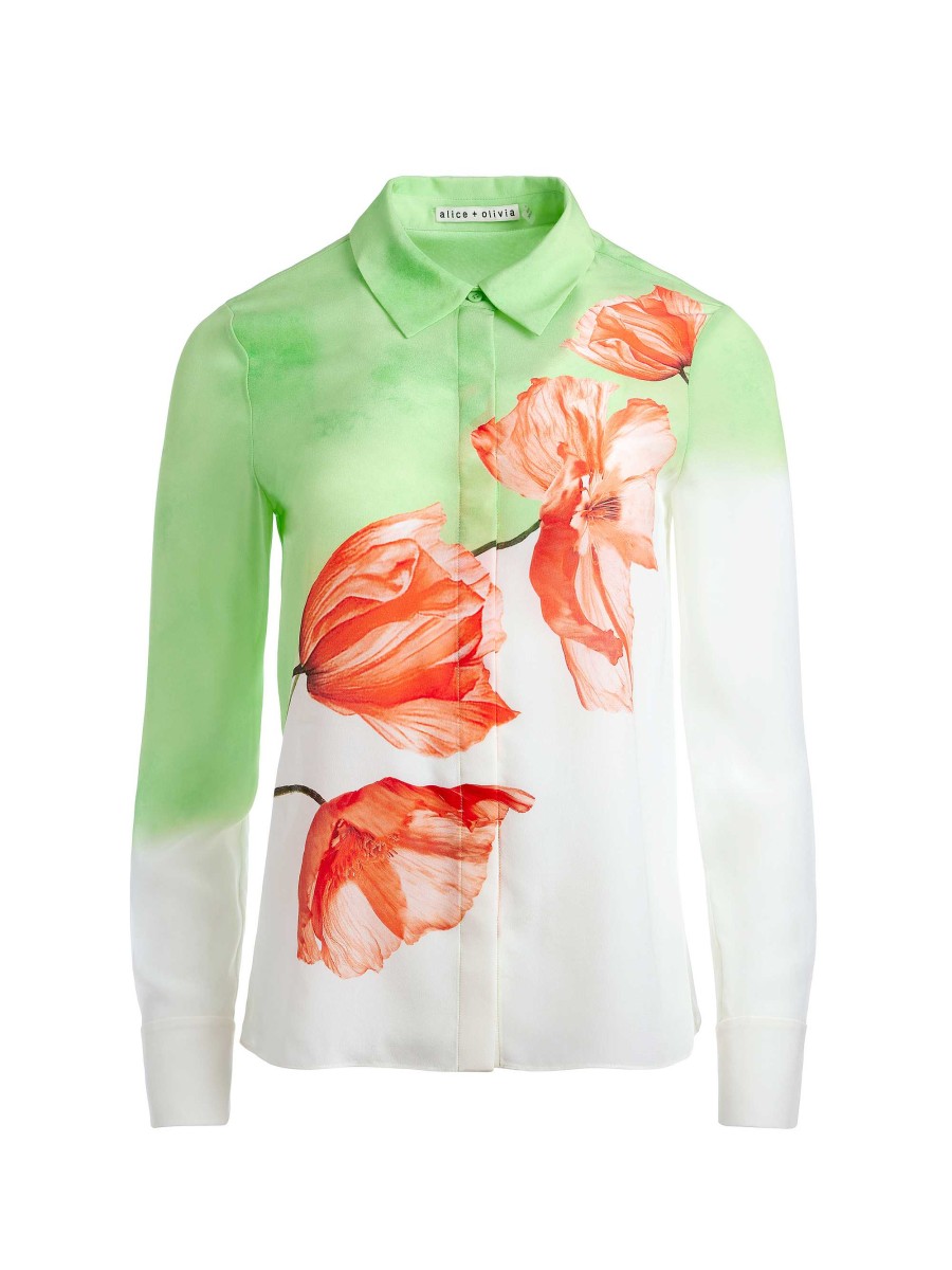 Alice and Olivia Brady Slim Button Down | Tops