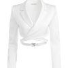 Alice and Olivia Leone Cropped Wrap Blazer | Tops