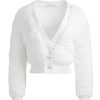 Alice and Olivia Casilda Faux Fur Cropped Cardigan | Sweaters