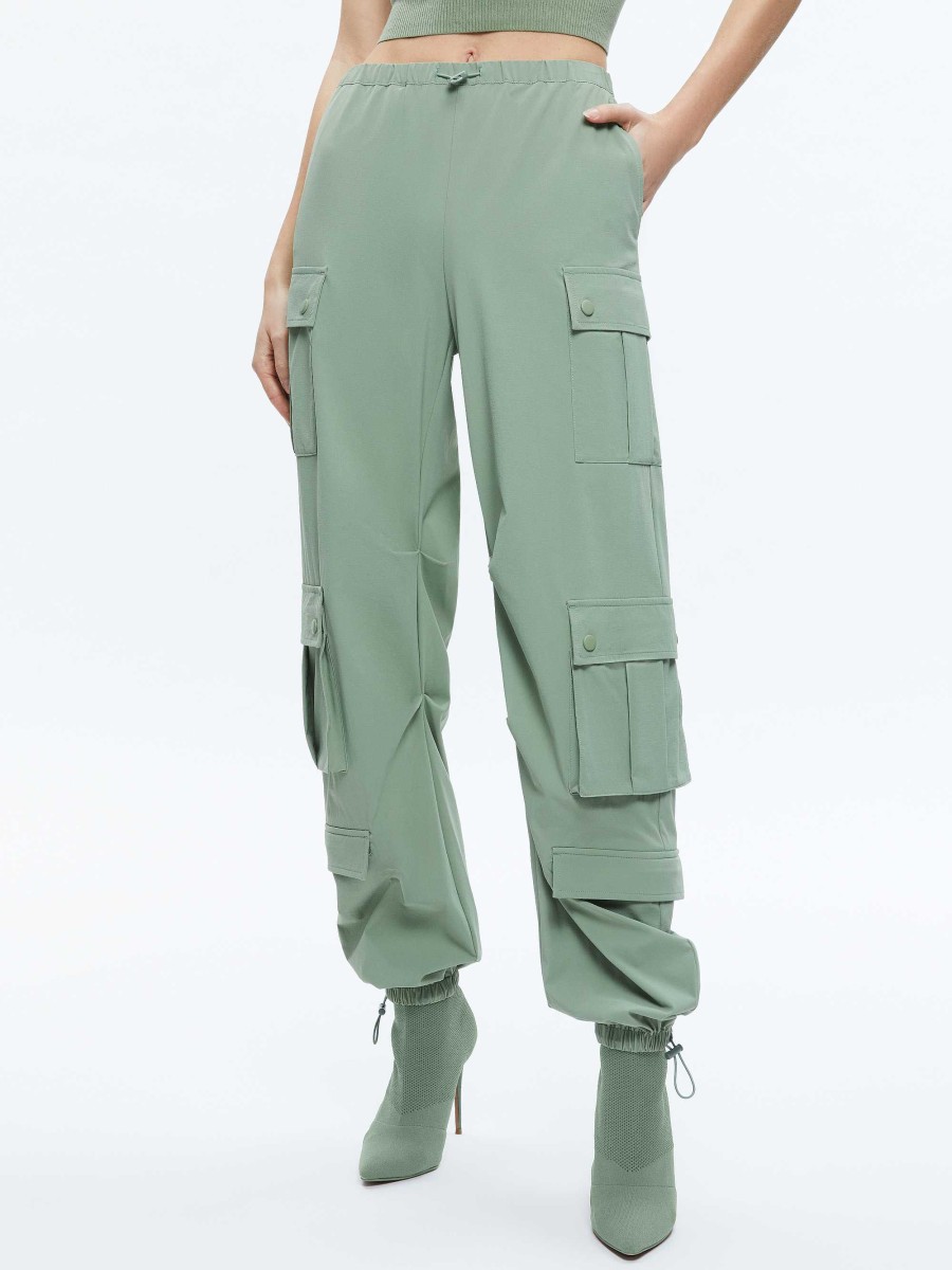 Alice and Olivia Shara Mid Rise Parachute Cargo Pants | Pants